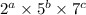 2^a\times 5^b\times 7^c